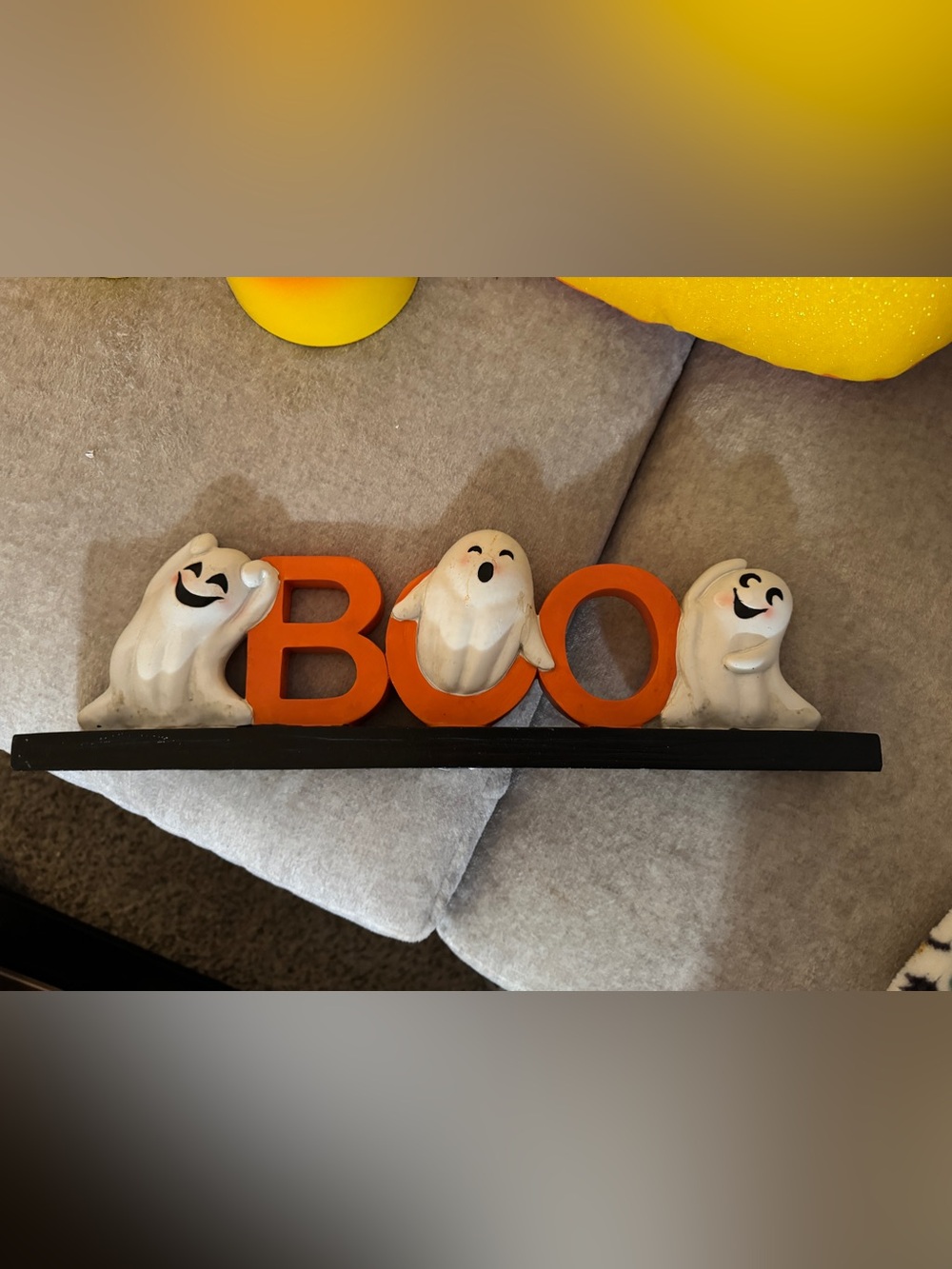 Halloween BOO Ghost Shelf Décor - Orange and White